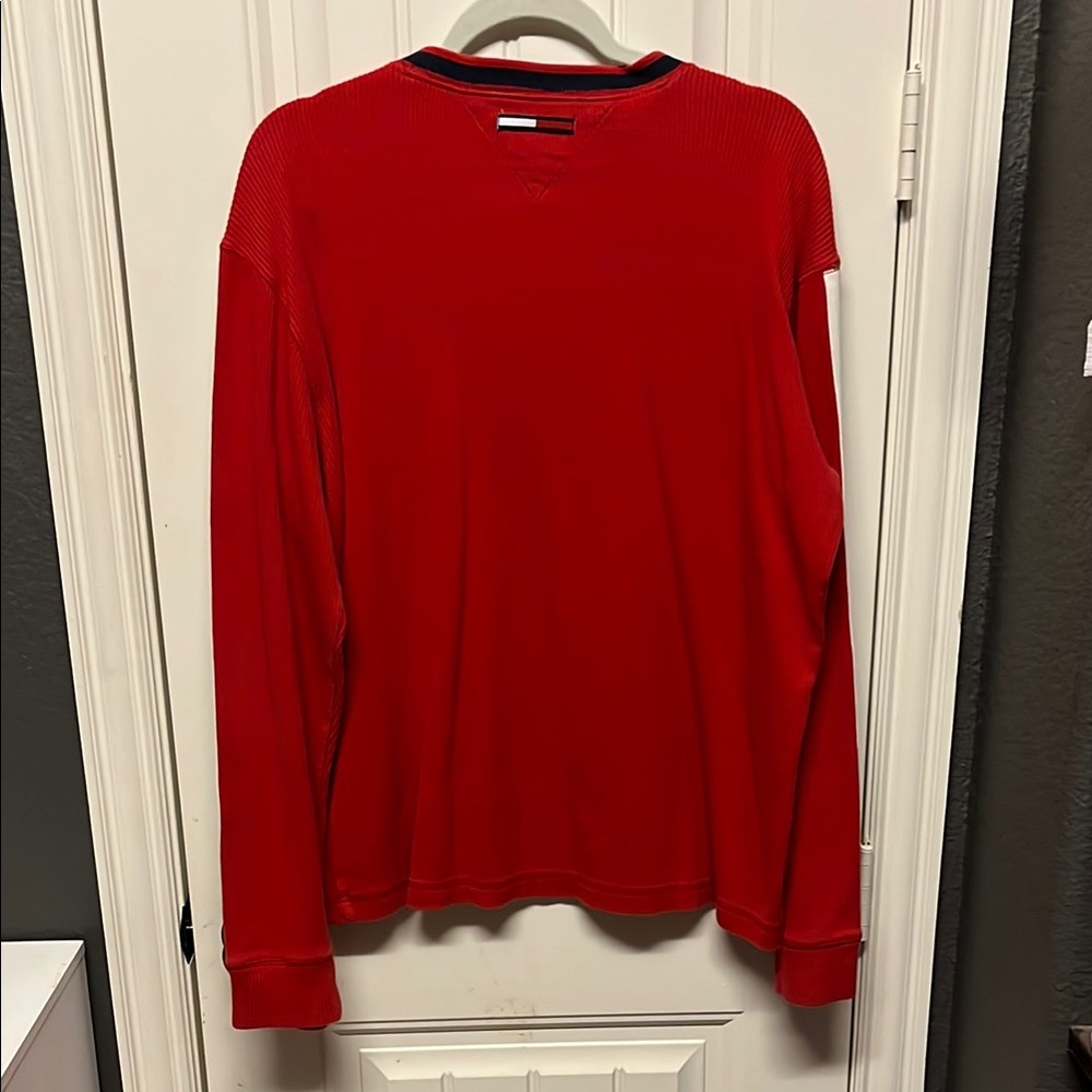 Tommy Hilfiger Red Long Sleeve Tee - Picture 4 of 7